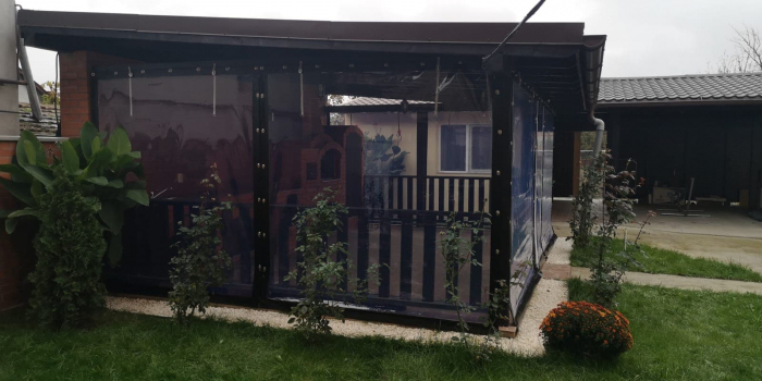 Închideri terase, foișoare și pergole cu folie PVC Cristal transparentă [2]