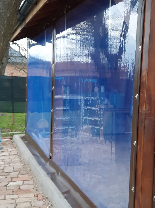 Închideri terase, foișoare și pergole cu folie PVC Cristal transparentă [8]