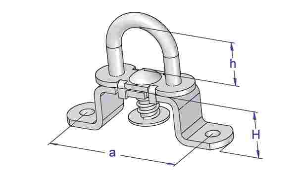 Brida rotativa cu ureche fixa cu arc [3]
