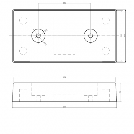 Tampon cauciuc  dim 500x250x90 mm [2]