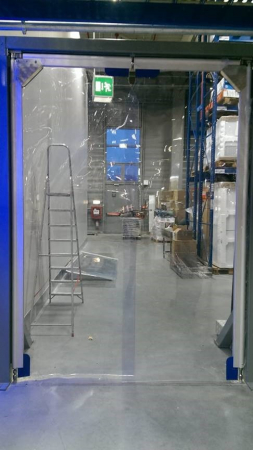 Usa batanta DARFLEX cu folie pvc transparenta cu rama  din aluminiu [2]