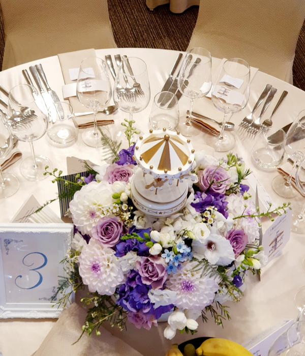 Aranjament botez masa invitati - decor botez Iasi [3]
