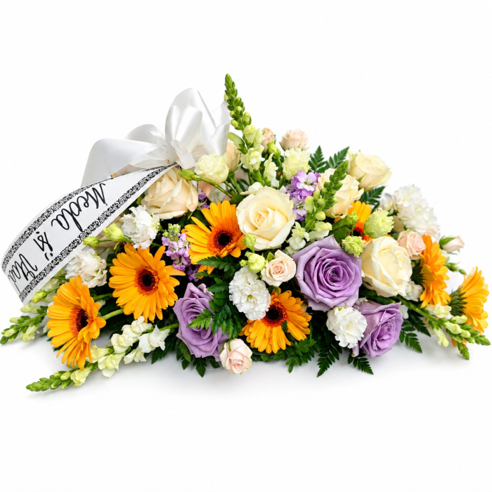 Aranjament funerar capac sicriu Iași din flori naturale – livrare rapidă [3]