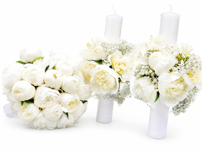 Buchet mireasă bujori albi Iași – design elegant [2]