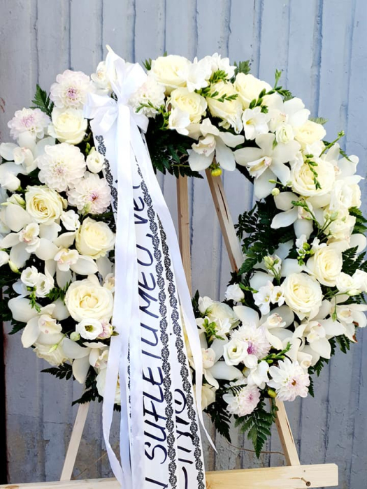 Coroana rotunda trandafiri si orhidee [2]