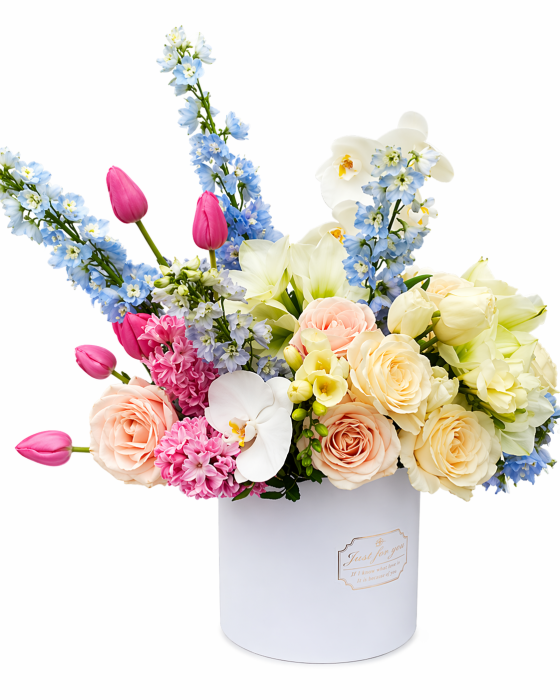 Cutie flori pastel Iași – aranjament premium 8 Martie și 1 Martie [2]