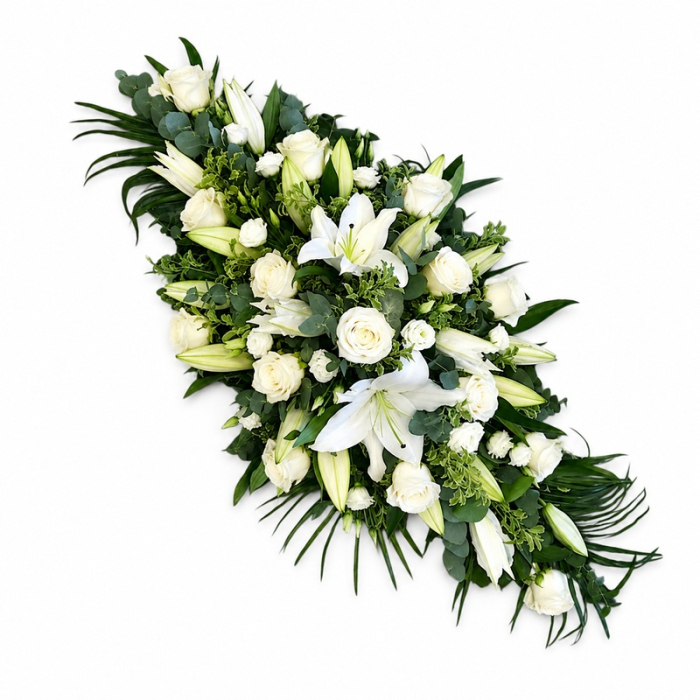 Jerbă Funerară Albă Iași | Livrare Rapidă la Capelă și Cimitir [3]