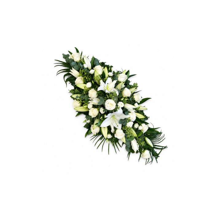 Jerbă Funerară Albă Iași | Livrare Rapidă la Capelă și Cimitir [2]