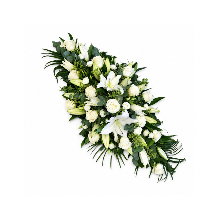 Jerbă Funerară Albă Iași | Livrare Rapidă la Capelă și Cimitir [5]
