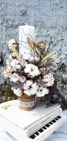 lumanare botez lavanda bumbac Iasi rustic natural premium [5]