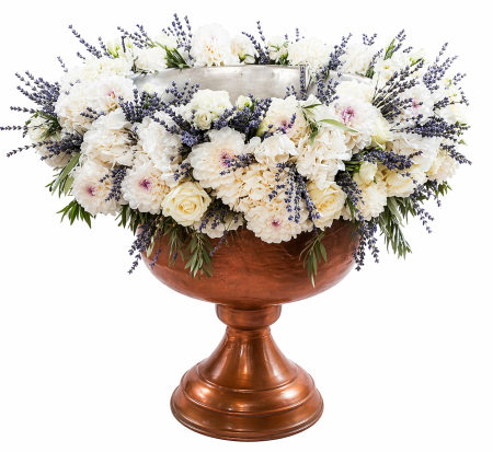 Botez - decor-cristelnita-iasi-flori-albe-lavanda-premium