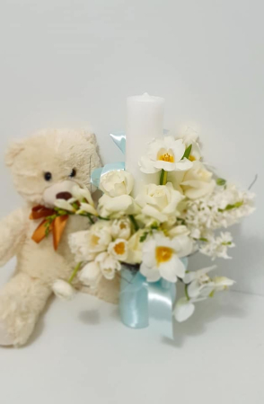 lumanare-botez-iasi-alb-bleu-flori-naturale [2]