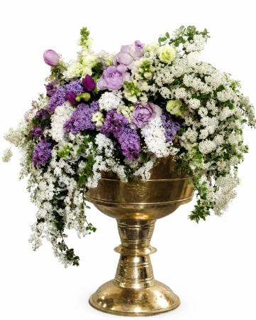 Aranjament cristelniță voalul miresei și liliac Iași [1]