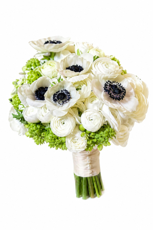 Produse - Buchet mireasă ranunculus și anemone elegant natural Iași