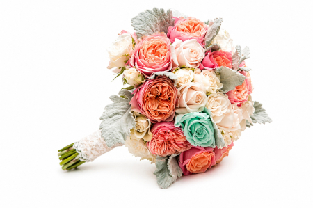 Produse - Buchet mireasă trandafiri Vuvuzela pastel romantic Iași