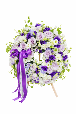 Coroane funerare Bucium - coroana-funerara-mov-alb-premium-iasi-trandafiri-lisianthus.jpg