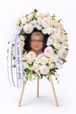 Coroane funerare Iași - Coroana rotunda personalizata