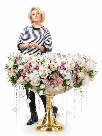 Botez - decor-cristelnita-luxury-flori-pene-cristale-iasi