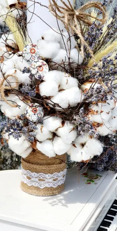 lumanare botez lavanda bumbac Iasi rustic natural premium [5]