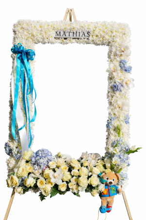 Coroane funerare Iași - coroana-funerara-premium-rama-flori-naturale-iasi