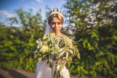 Set Cununie Luxury Air Plant Ivory – Buchet Mireasă și Lumânări Cununie Iași [4]