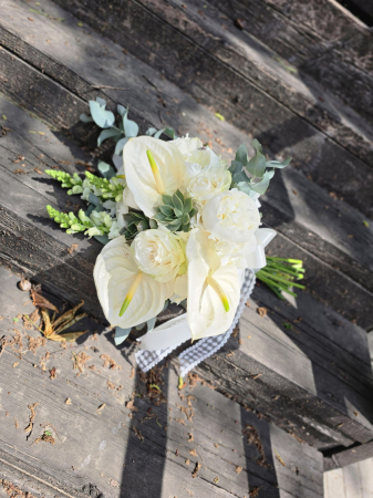 Set Cununie Premium Anthurium Alb – Buchet Mireasă și Lumânări Cununie Iași [8]