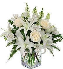 Flori in vaza - Buchet alb delicat