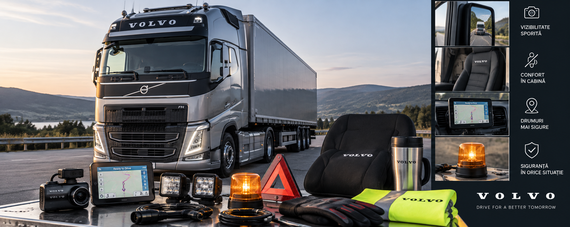 Volvo Trucks: ce accesorii merită să ai pentru un plus de siguranță și confort