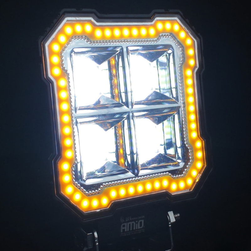 Lampa lucru LED, 48W, 4800 lumeni, lumina alba, galbena, 10-36V, vehicule, utilaje, flood [4]