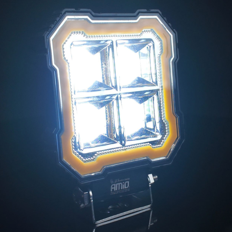 Lampa lucru LED, 48W, 4800 lumeni, lumina alba, galbena, 10-36V, vehicule, utilaje, flood [3]
