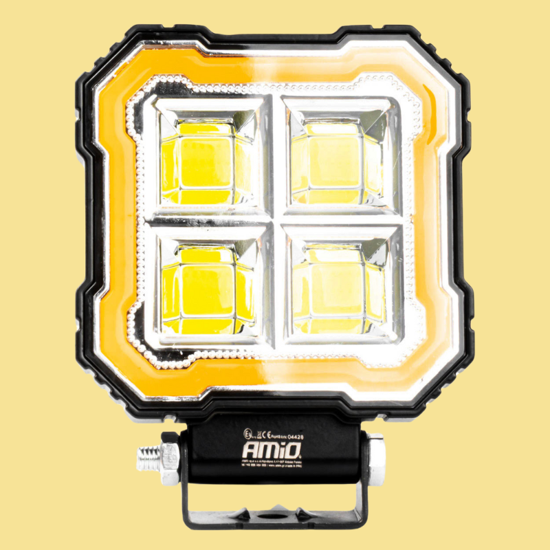 Lampa lucru LED, 48W, 4800 lumeni, lumina alba, galbena, 10-36V, vehicule, utilaje, flood [6]