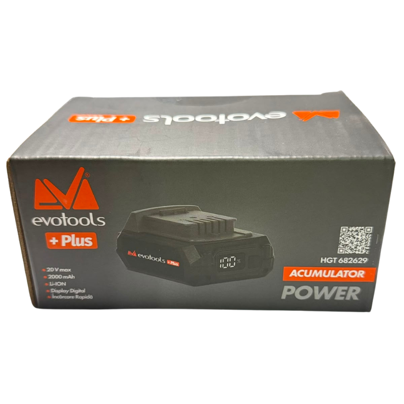 Acumulator Li-Ion Evotools Plus 20V 2.0Ah, cu Afisaj Digital [4]