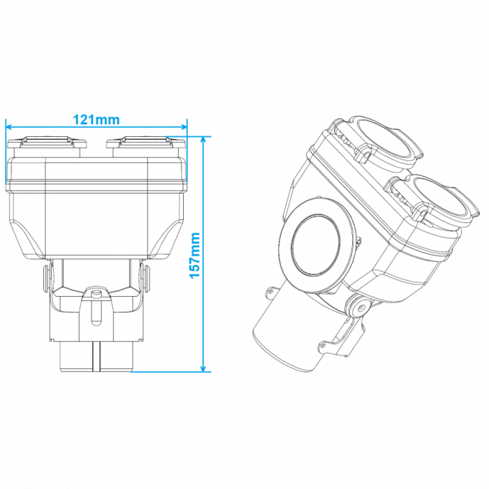 Adaptor scurt tip Y, 15 Pini la 2 x 7 Pini, NS, 24V - Truck LED E1280-A [4]