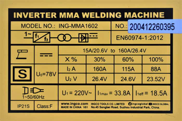 Aparat, invertor de sudura MMA 15 - 160Ah [2]