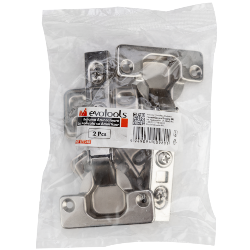 Balama aruncatoare, cu amortizor, pentru usa aplicata, set 2buc, 10.3x10x4 cm [2]
