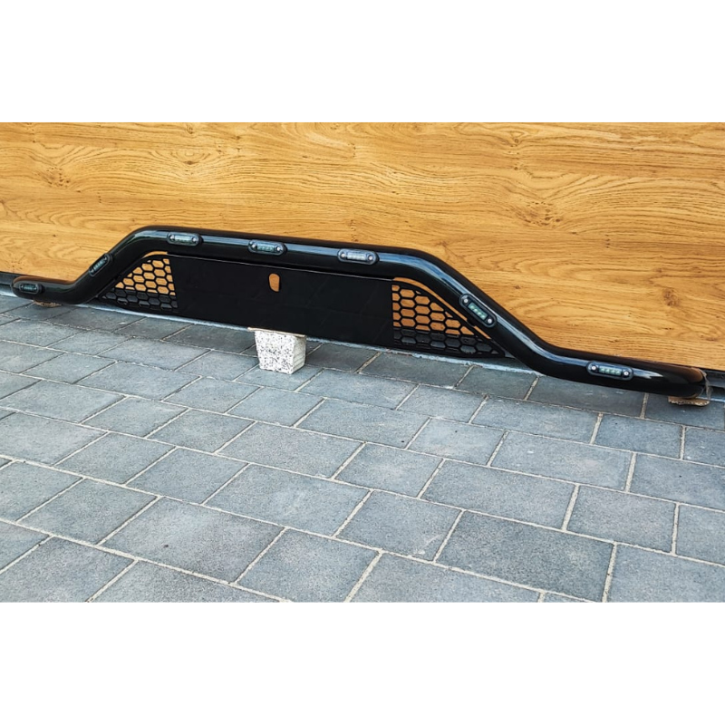Bara 3 elemente cu LED, protectie inox sub masca fata, bullbar Scania Next Gen [2]