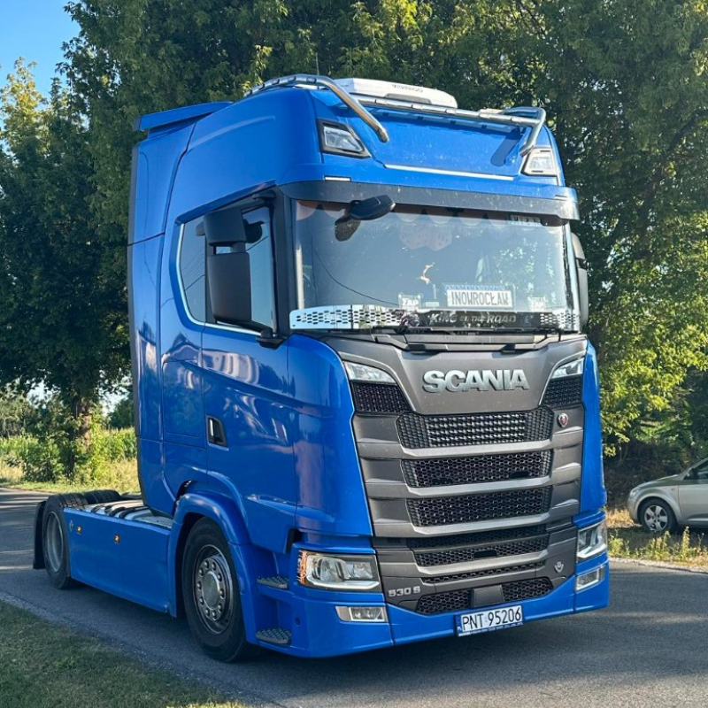 Bara inox pentru proiectoare, bullbar Scania Next Gen, model H, 17 x LED-uri [3]