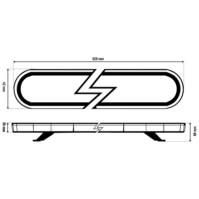 Bara LED avertizare auto, 62.8cm, 48 LED, 12/24V, IP67 [9]