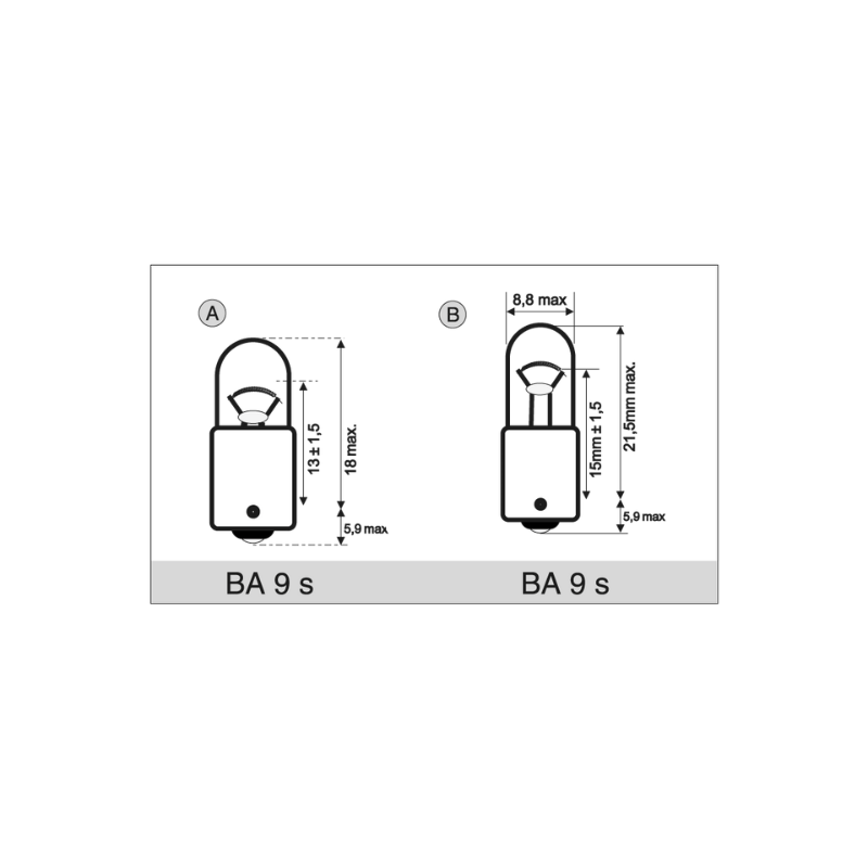 Bec auto sferic, T4W, cireasa, 24V, 4W, BA15S [2]