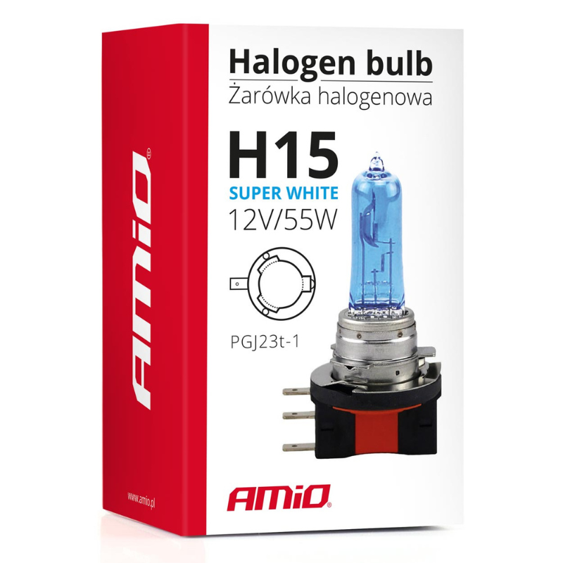 Bec Halogen Auto H15 Super Alb, 12V, 15/55W, pentru Audi, VW, Skoda si BMW [7]