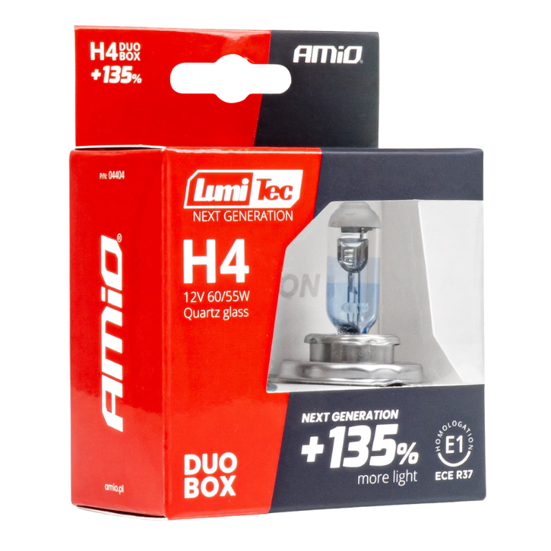 Bec Halogen H4, 12V 60/55W, +135% lumina, set Duo, faza lunga scurta [5]