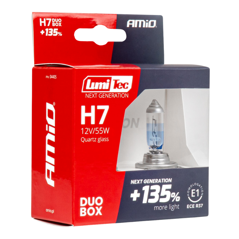 Bec halogen H7, 12V 55W, +135% lumina, set Duo, omologare ECE R37 [5]