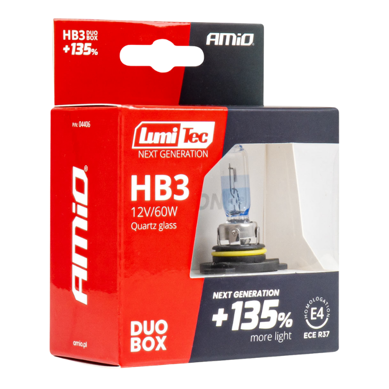 Bec halogen HB3, 12V 60W, +135% lumina, set Duo, omologare ECE R37 [5]