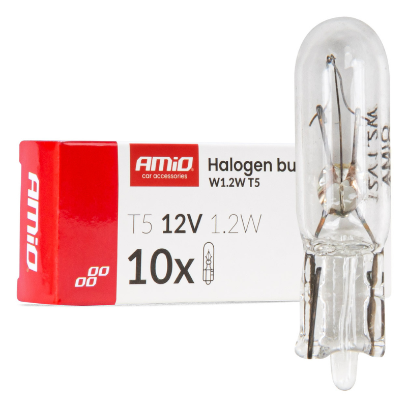 Bec Halogen T5, 12V 1.2W, set 10 bucati, iluminare bord, ceasuri [1]