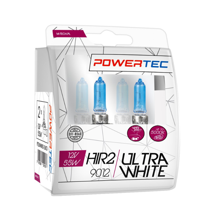 Set 2 Becuri HIR2, 12V, PX22D, 9012, 55W, Ultra Alb [3]