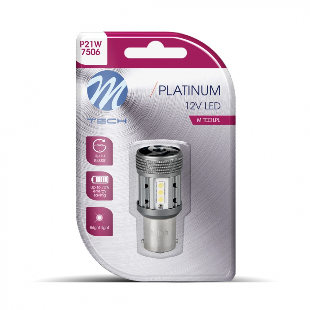 Bec Led, BA15s, P21W, 12-24V, CANBUS, alb [3]