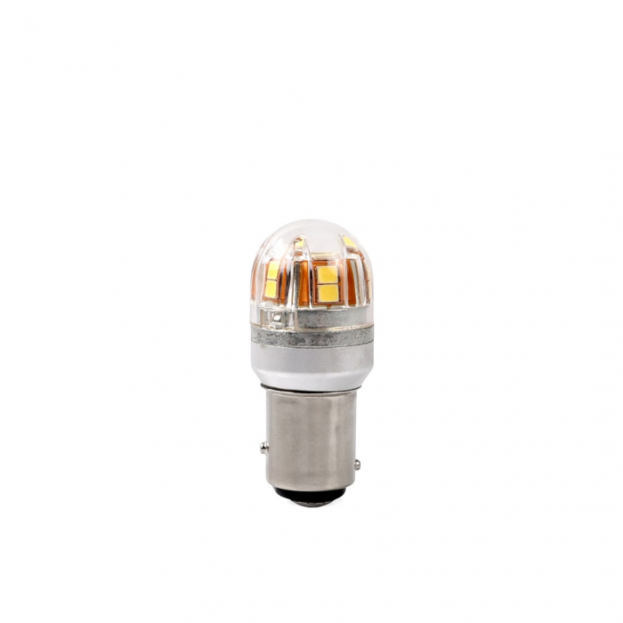 Bec LED, BAY15d, CANBUS, 12-24V, Alb Rece, P21/5W [2]