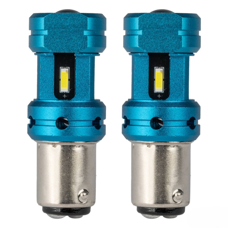 Bec LED CANBUS 1157 (BAY15D, P21/5W) 4SMD Alb, 12V/24V - Fara Eroare Bord [2]