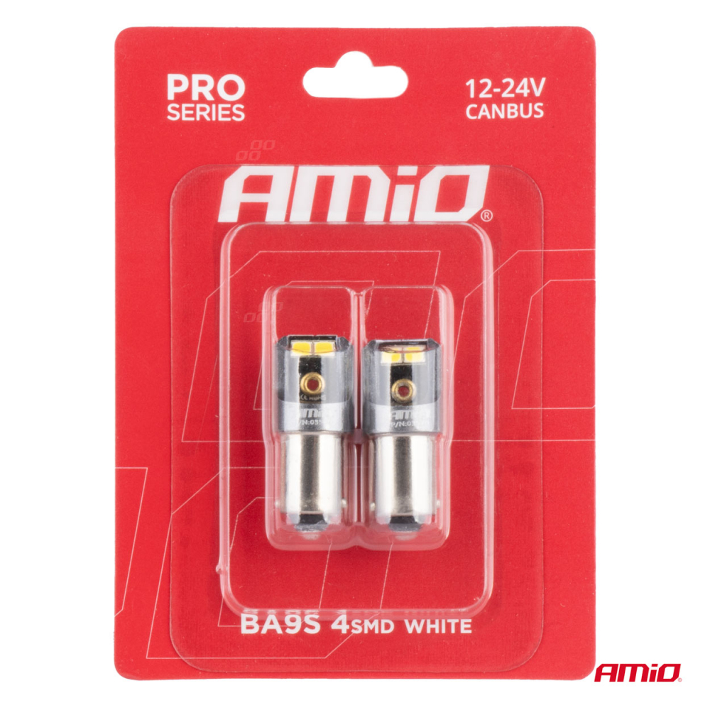 Bec LED CANBUS PRO T4W (BA9S) 4SMD 2016 Alb, 12V/24V [4]