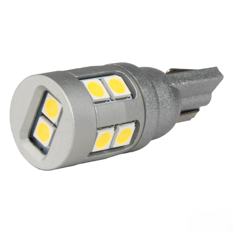 Bec LED CANBUS T10 W5W 12SMD 3030 Alb, 12V/24V [3]